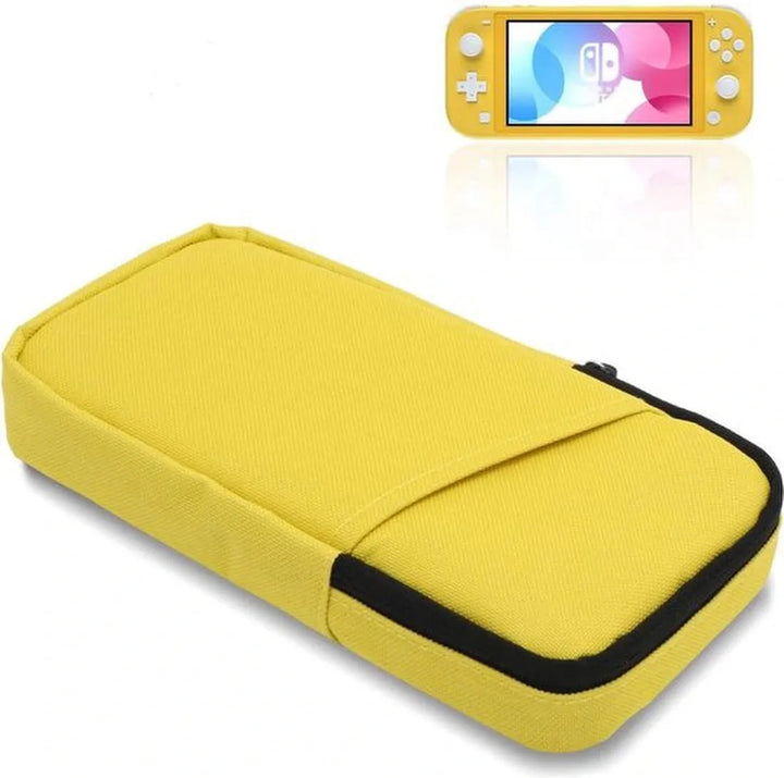 Draagtas – Geschikt voor Nintendo Switch Lite – Slanke Opbergtas Hardcase – Beschermhoes – Geel-Ilumina Benelux