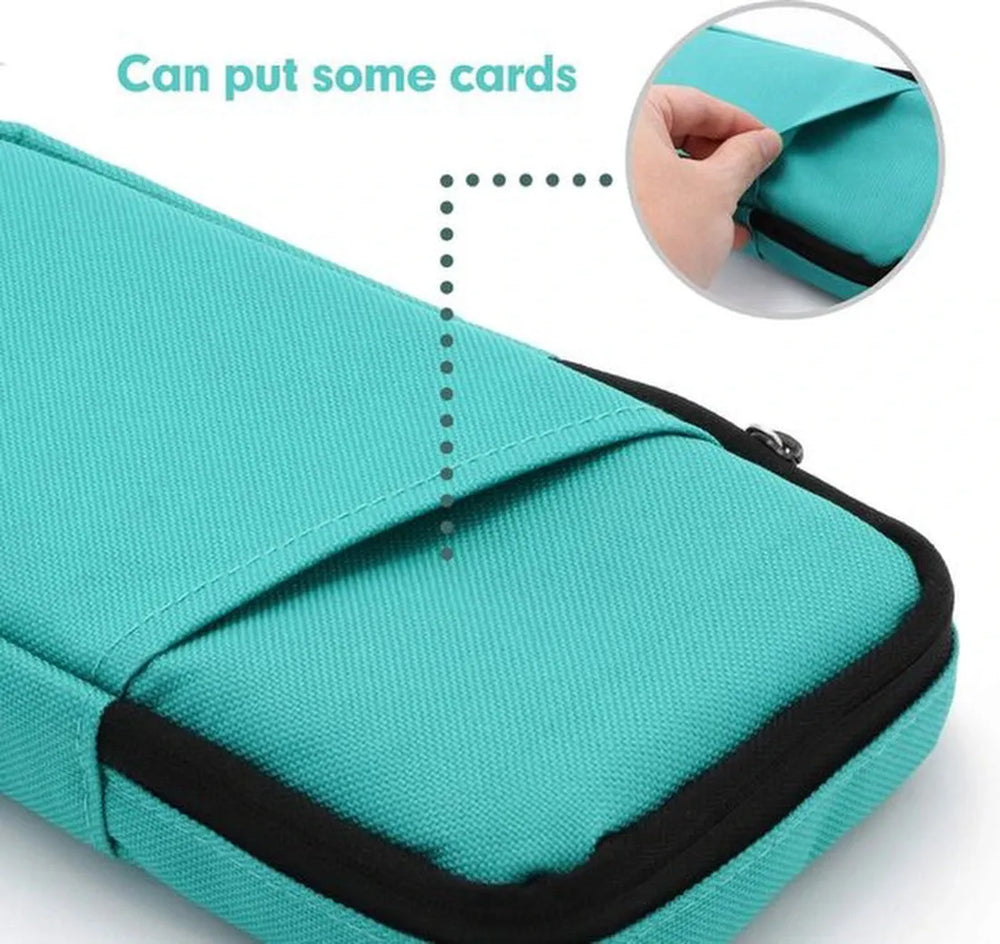 Draagtas – Geschikt voor Nintendo Switch Lite – Slanke Opbergtas – Beschermhoes – Turquoise-Ilumina Benelux