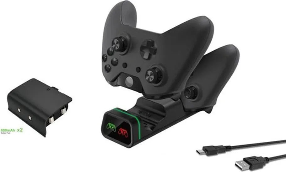 Controller Oplaadstation – Geschikt voor Xbox One/S/X & PS5 DualSense – 2 Controllers – Inclusief Oplaadkabel – Zwart-Oplaadstation controllers-Ilumina Benelux