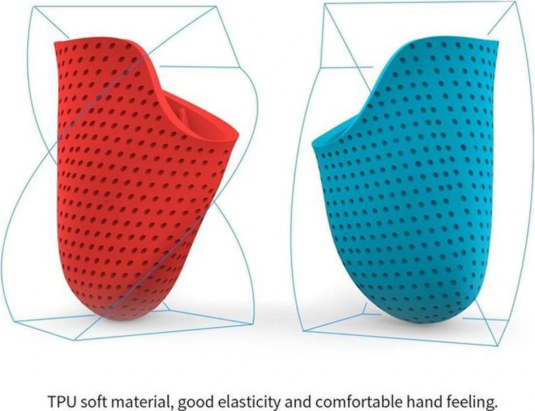 Game-handgreep Antislip koffer hoes NS Game Console-handgreep Antislip-handgreep TNS-0138 Geschikt voor: Nintendo Switch Pro Controller - Rood - blauw