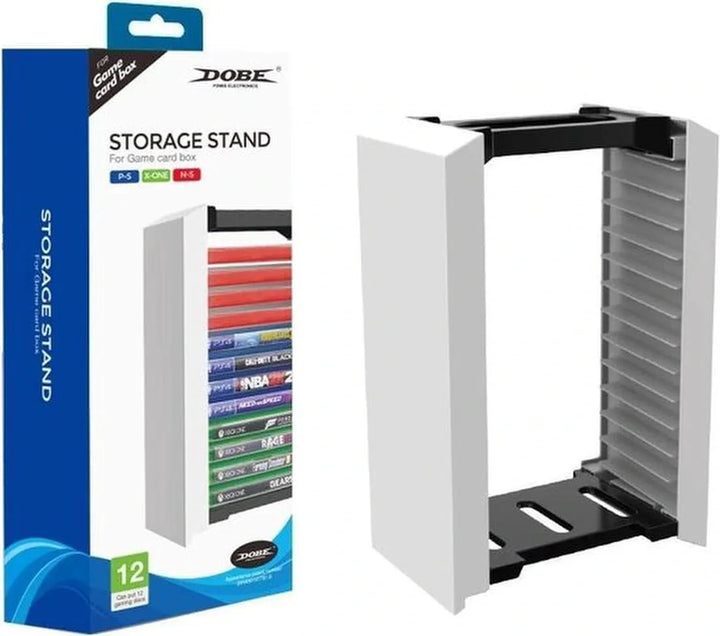 Game opbergrek – Gaming tower organizer – Spellenhouder standaard – Voor Nintendo Switch, PS5/PS4 & Xbox One games – Zwart-Ilumina Benelux