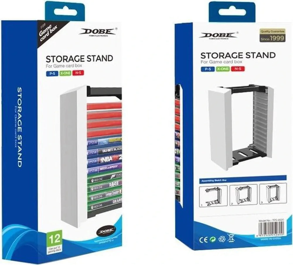 Game opbergrek – Gaming tower organizer – Spellenhouder standaard – Voor Nintendo Switch, PS5/PS4 & Xbox One games – Zwart-Ilumina Benelux