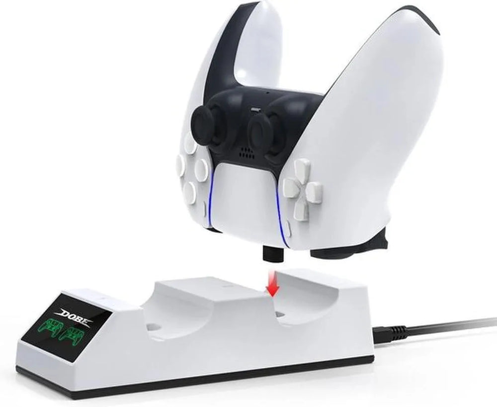 Oplaadstation – Geschikt voor PlayStation 5 – DualSense Controller Dock – 2 Controllers – Snelladen – LED Indicatie-Oplaadstation controllers-Ilumina Benelux