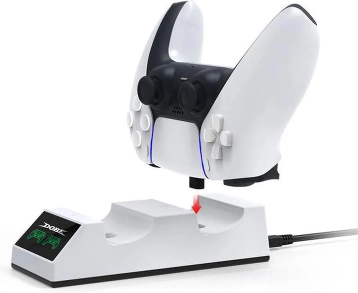Oplaadstation – Geschikt voor PlayStation 5 – DualSense Controller Dock – 2 Controllers – Snelladen – LED Indicatie-Oplaadstation controllers-Ilumina Benelux