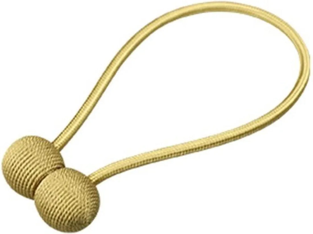 Gordijn embrasse – Magnetische gordijnhouder – Gordijnkoord binder met klemmen – Set 2 stuks – Goud-Ilumina Benelux