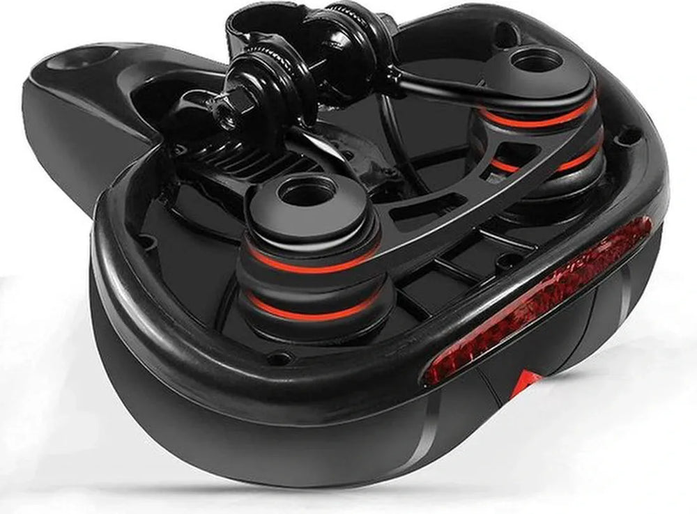 Fietszadel – Ergonomisch Breed Tourzadel – Traagschuim Langzame Rebound – Hol Design – Unisex Zwart-Ilumina Benelux