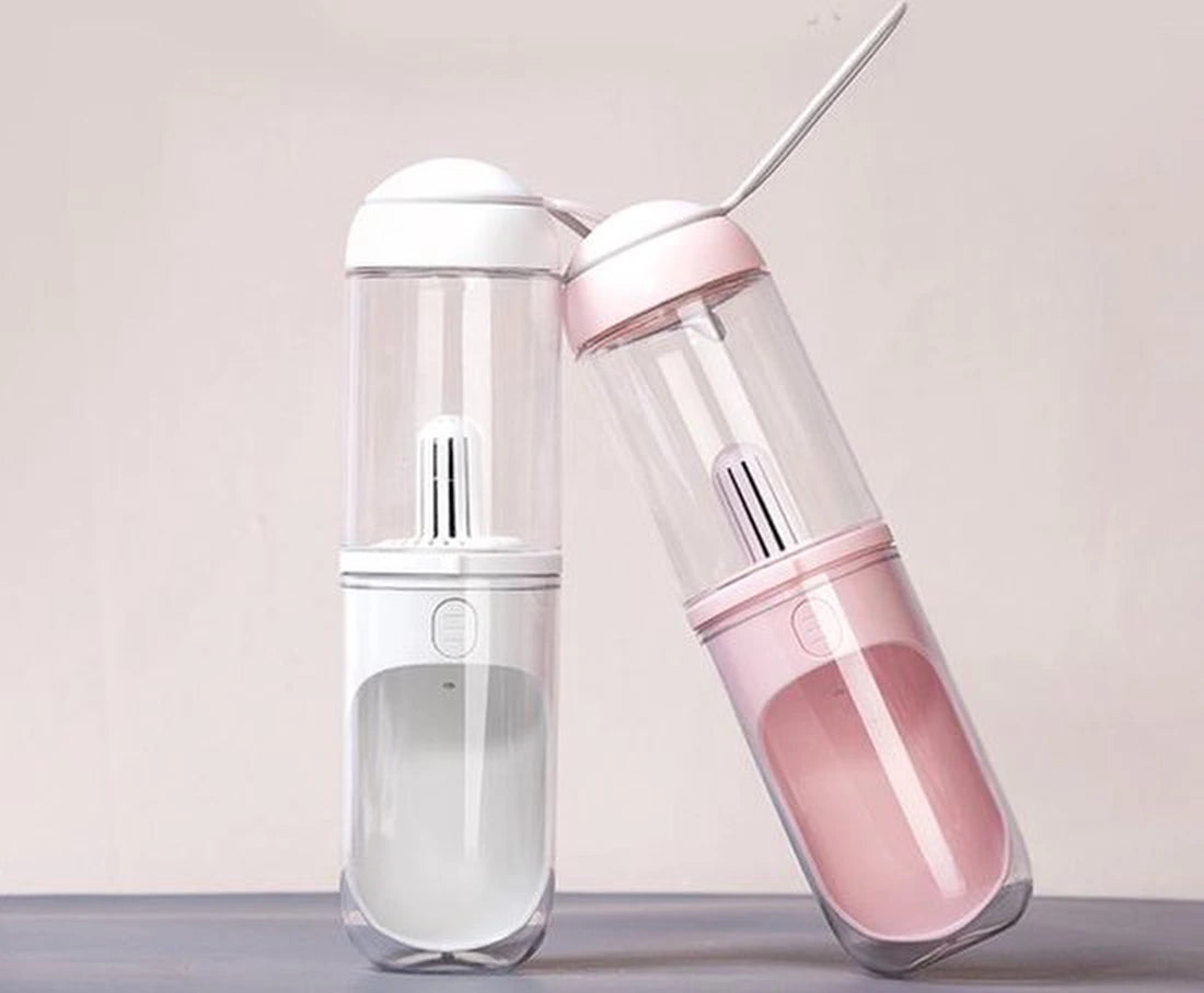 Honden drinkfles – Draagbare waterdispenser voor huisdieren – Lekvrij – Voor reizen & buiten – Wit