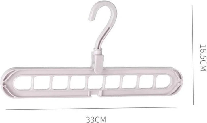 Kledinghanger organizer – 9-gats ruimtebesparend – Handdoekhaak closet organizer – Plastic – Set van 5 – Zwart-Kledinghanger-Ilumina Benelux