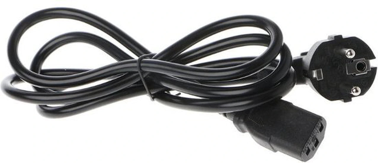 C13 IEC 320 Stroomkabel Randaarde Stekker 1,5m | voor computers, tv's, laptop, monitoren en meer EU-stekker | voedings kabel | Apparaat snoer