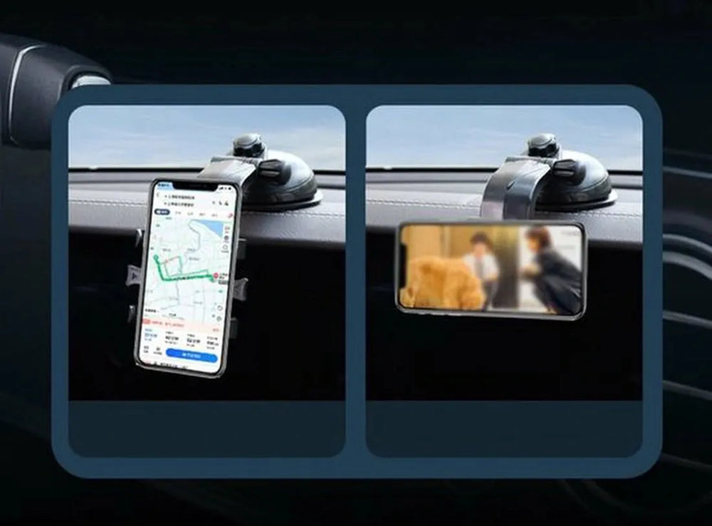 Telefoonhouder auto – Dashboard & Zuignap – 360° Draaibaar – Geschikt voor iPhone Samsung Huawei – Zwart-Ilumina Benelux