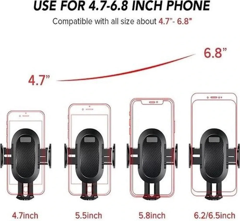 Telefoonhouder auto – Zuignap voor voorruit & dashboard – 360° draaibaar – Geschikt voor iPhone 12/13/14 – Zwart-Ilumina Benelux