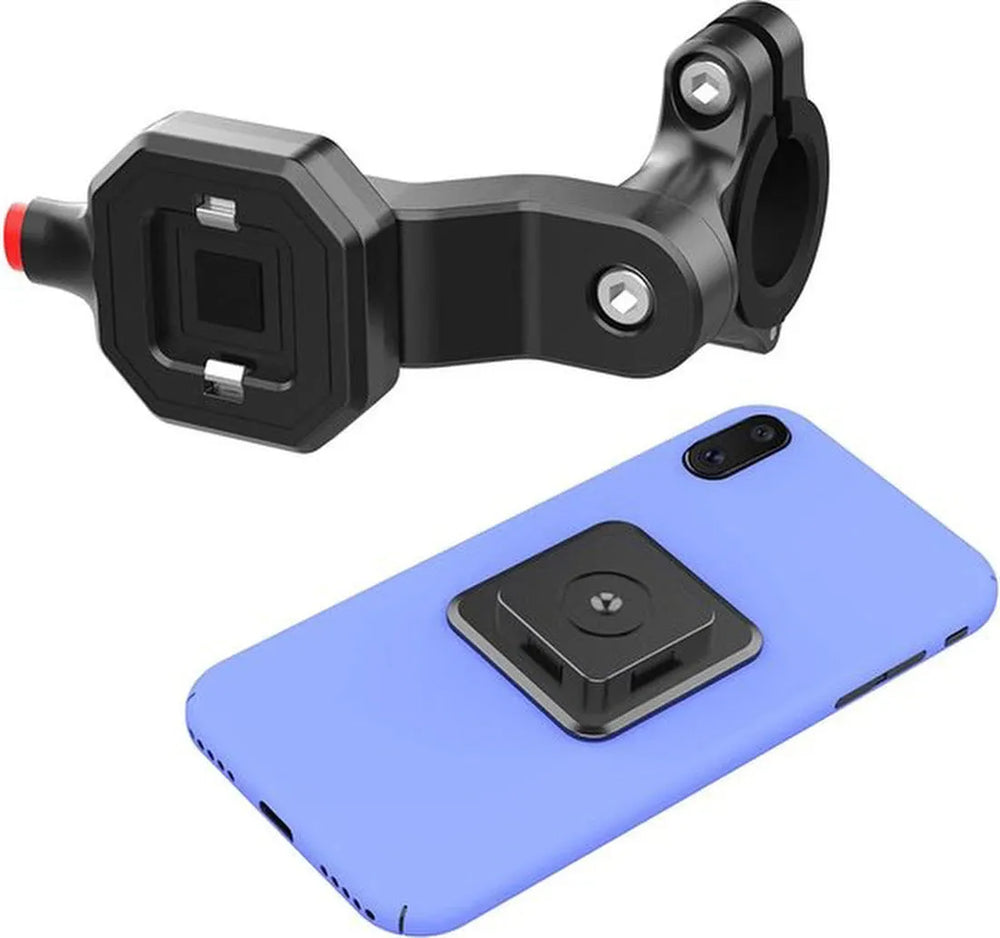 Telefoonhouder fiets – Universeel stuurbevestiging – Voor fiets, scooter & motor – 360° draaibaar – Zwart-Ilumina Benelux