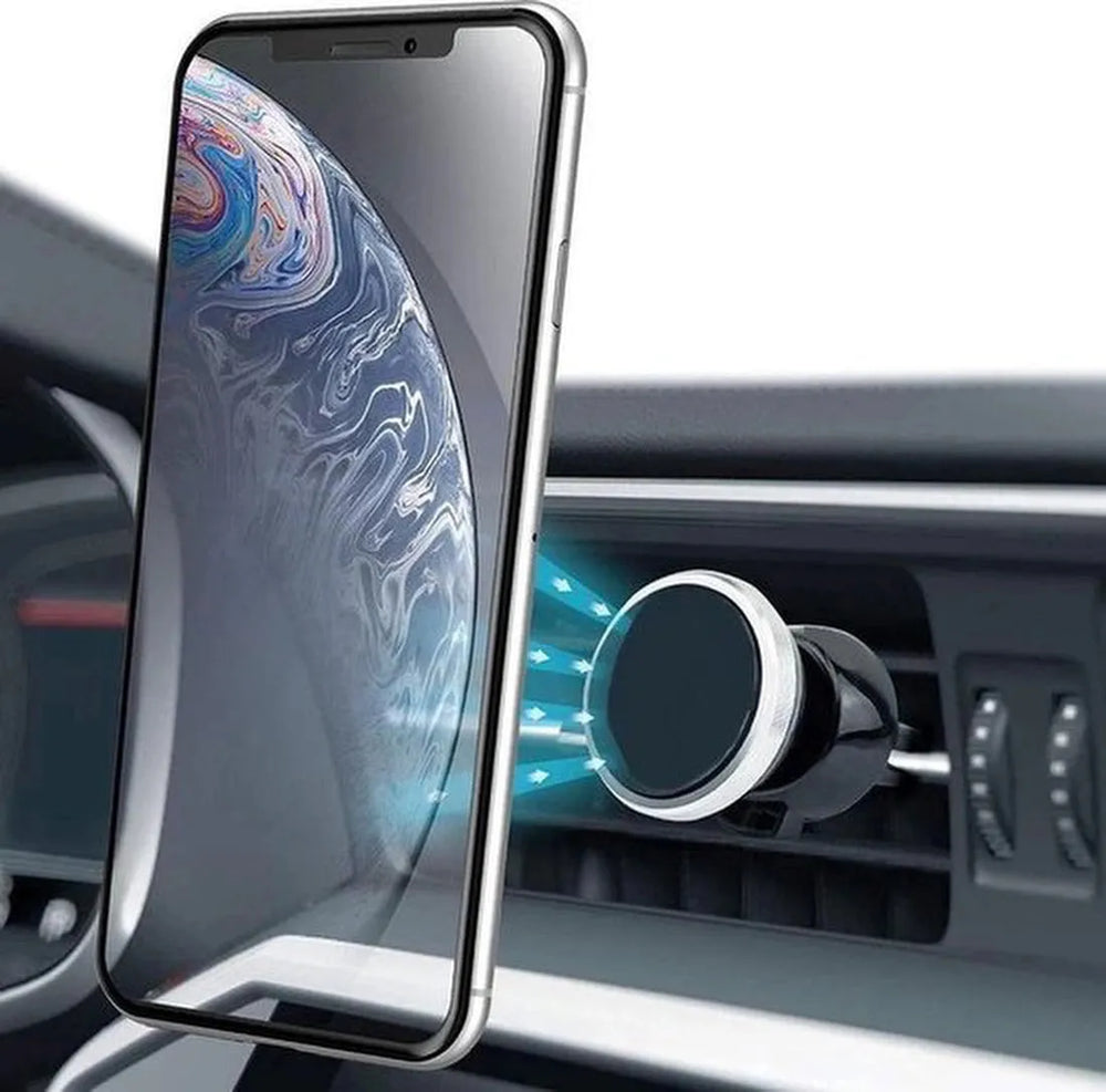 Telefoonhouder auto – Magnetisch – Ventilatierooster montage – Universeel – Zwart-Telefoonhouders-Ilumina Benelux
