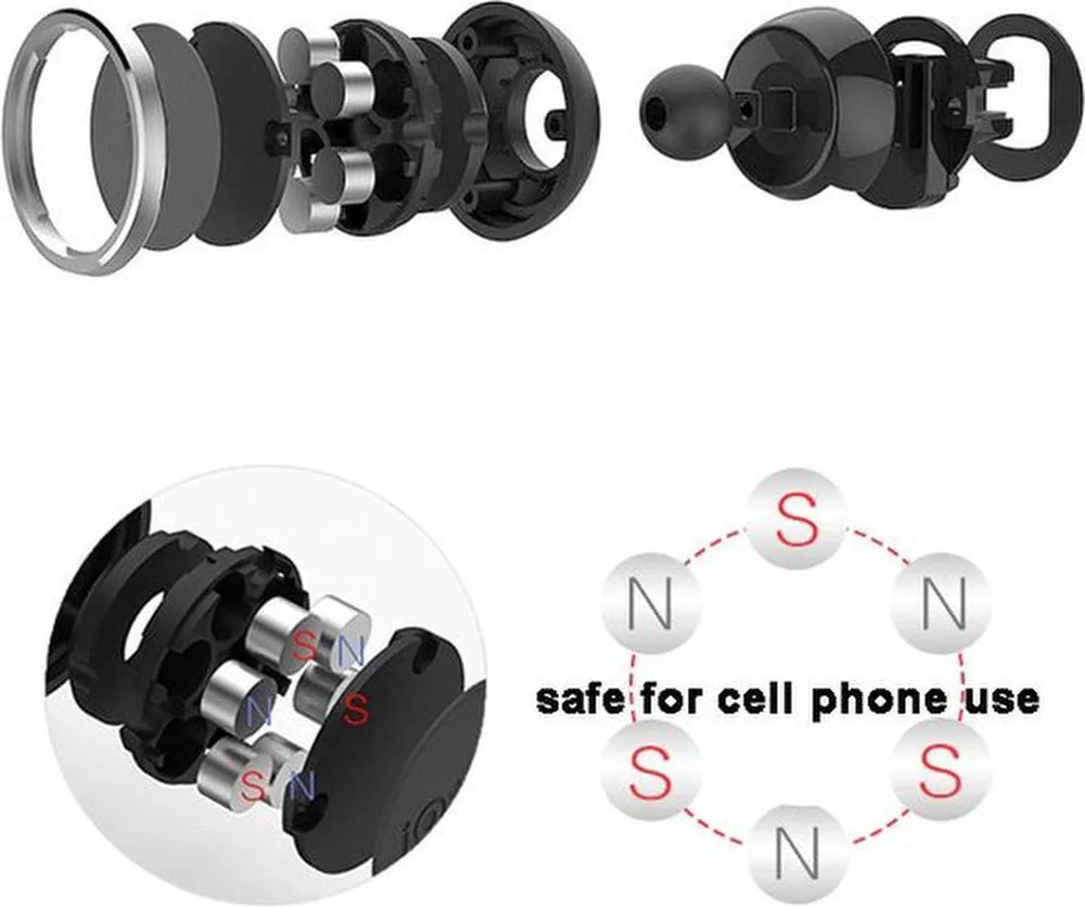 Telefoonhouder auto – Magnetisch – Ventilatierooster montage – Universeel – Zwart-Telefoonhouders-Ilumina Benelux