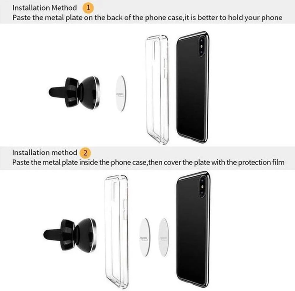 Telefoonhouder auto – Magnetisch – Ventilatierooster montage – Universeel – Zwart-Telefoonhouders-Ilumina Benelux