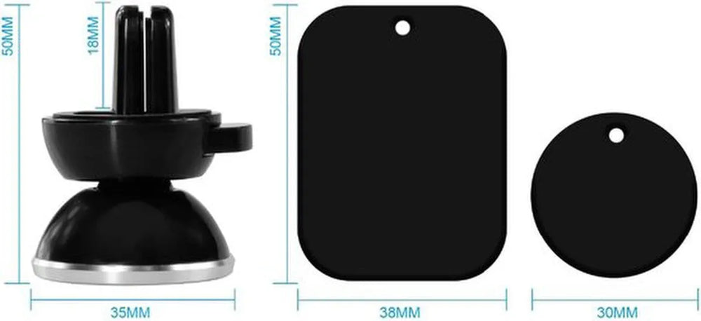 Telefoonhouder auto – Magnetisch – Ventilatierooster montage – Universeel – Zwart-Telefoonhouders-Ilumina Benelux