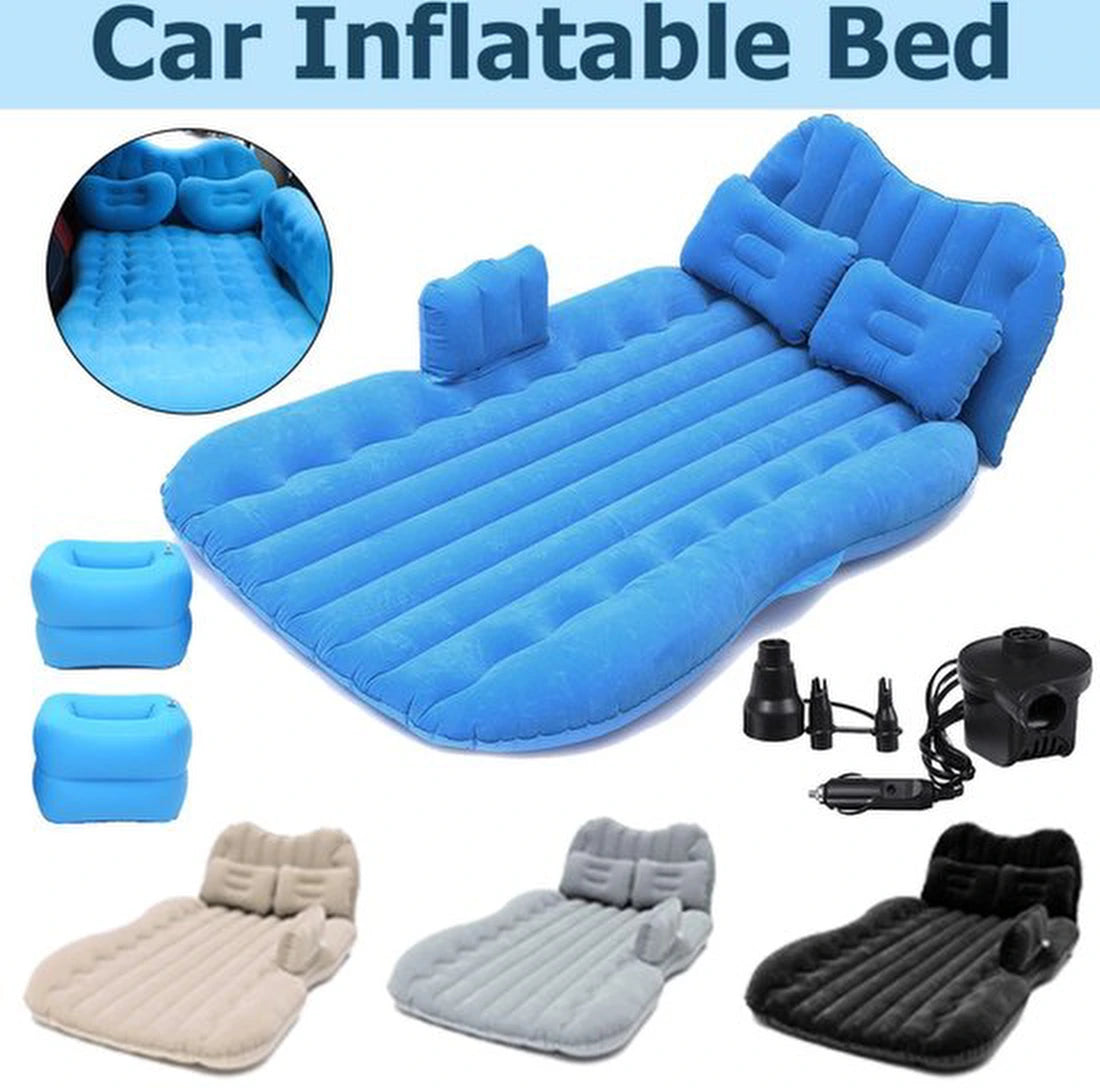 Auto Achterbank Cover Auto bed Reisbed Vochtbestendige Opblaasbare Matras Luchtbed voor Auto-interieur 135cmx88cmx36cm - Grijs