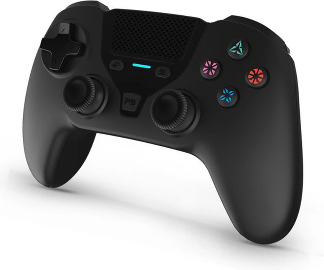 Bluetooth Controller – Geschikt voor Playstation 4, PS4 Slim/Pro & PC - Joystick Computer - Draadloze Gamepad met 6-assige Gyro, Dual Shock & RGB – zwart