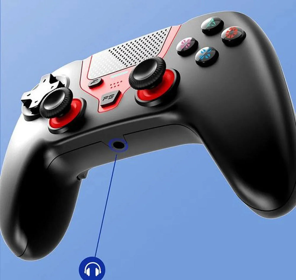Bluetooth Controller – Geschikt voor PS4 Slim/Pro & PC – Draadloze Gamepad – 6-assige Gyro – RGB – Zwart-Ilumina Benelux