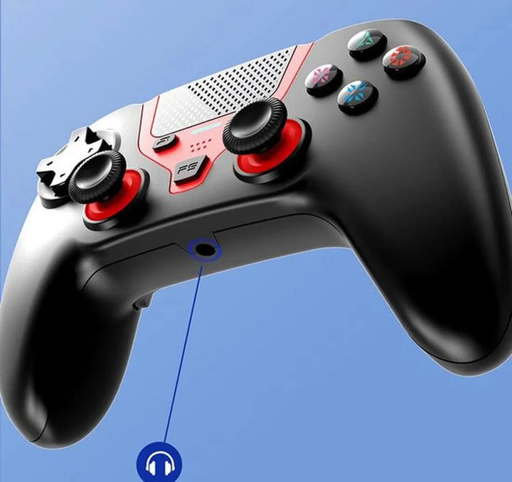 Bluetooth Controller – Geschikt voor PS4 Slim/Pro & PC – Draadloze Gamepad – 6-assige Gyro – RGB – Zwart-Ilumina Benelux