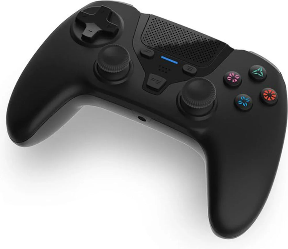 Bluetooth Controller – Geschikt voor PS4 Slim/Pro & PC – Draadloze Gamepad – 6-assige Gyro – RGB – Zwart-Ilumina Benelux