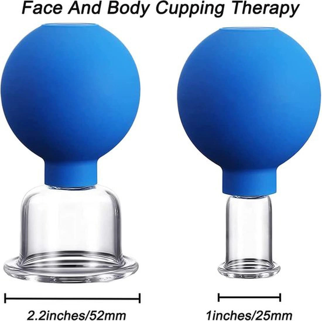 Facial cupping set – Siliconen vacuüm massage cups – Anti-cellulite – Lymfedrainage therapie – Transparant