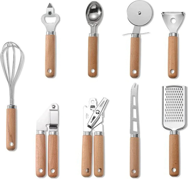 Keukengerei set 9-delig met houder – Siliconen – Hittebestendig – BPA-vrij – Zwart-Kookgerei set-Ilumina Benelux