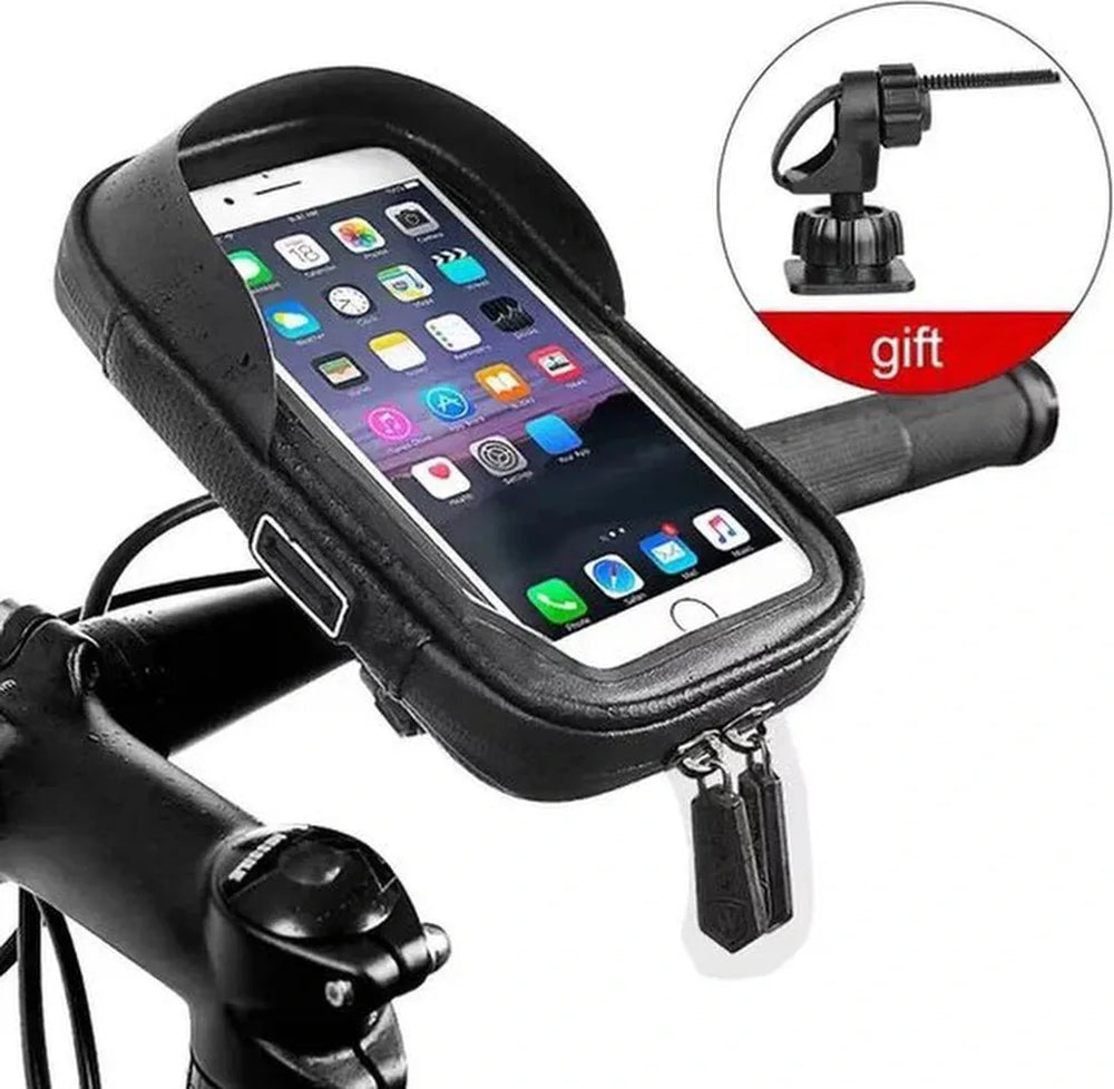 Telefoonhouder fiets – Waterdichte stuurtas – 360° draaibaar – Voor 6,5 inch telefoon – Zwart-Ilumina Benelux