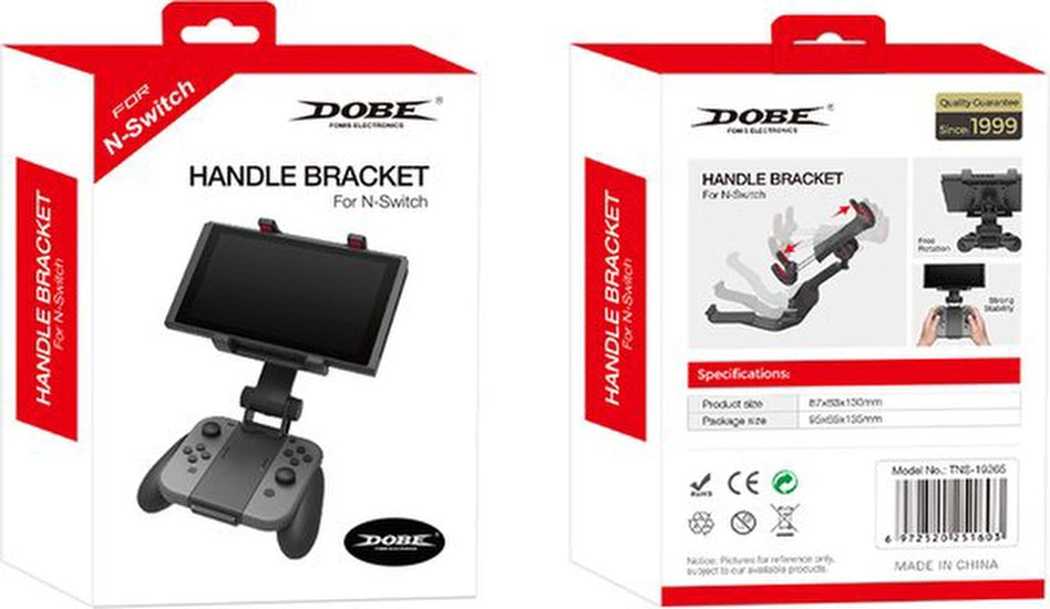 Controllerhouder – Geschikt voor Nintendo Switch – Handvat Clip Mount – 360° Draaibaar – Zwart