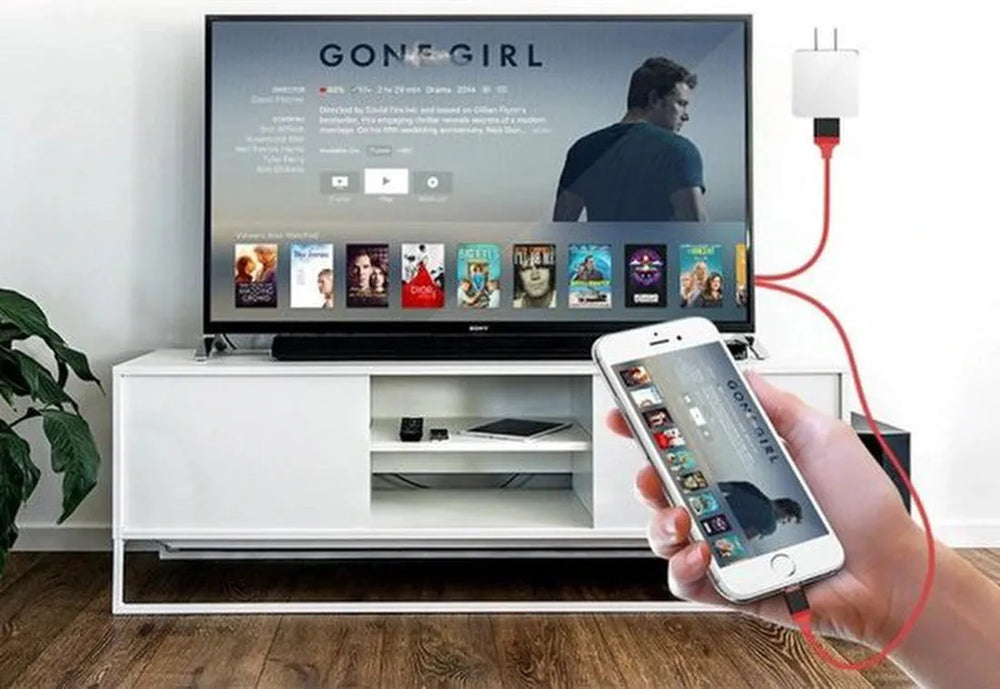 Lightning naar HDMI kabel – HDTV adapter – 2 meter – Rood-Ilumina Benelux