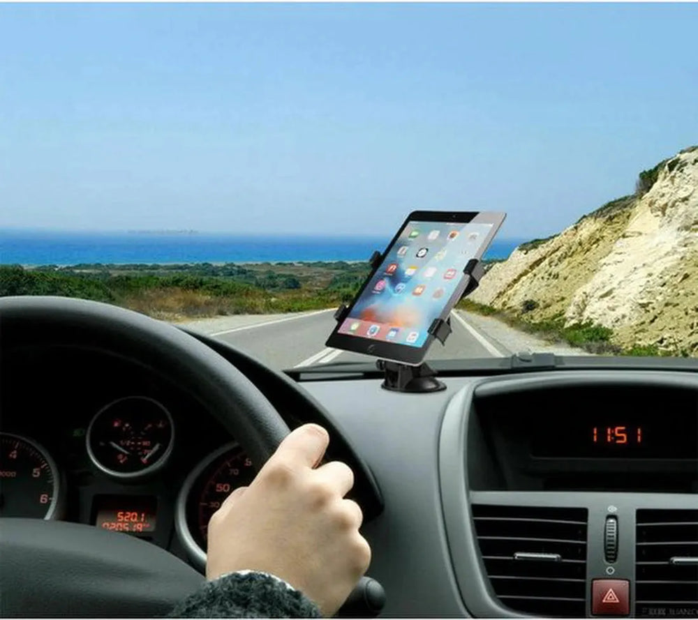 Tablethouder auto – Zuignap montage dashboard/raam/glas – 360° draaibaar – Geschikt voor iPad – Zwart-Tablethouder-Ilumina Benelux