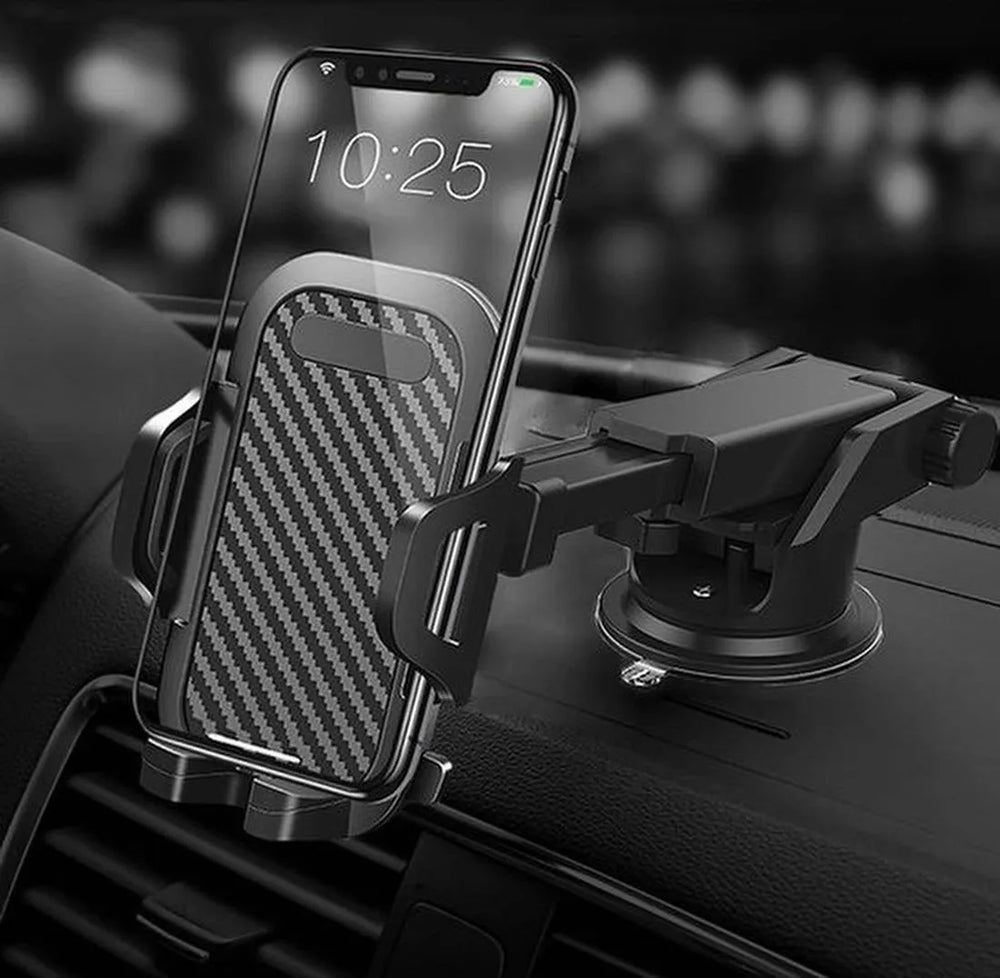 Telefoonhouder auto – Extra sterke zuignap – Voor raam & dashboard – 360° draaibaar – Zwart-Ilumina Benelux