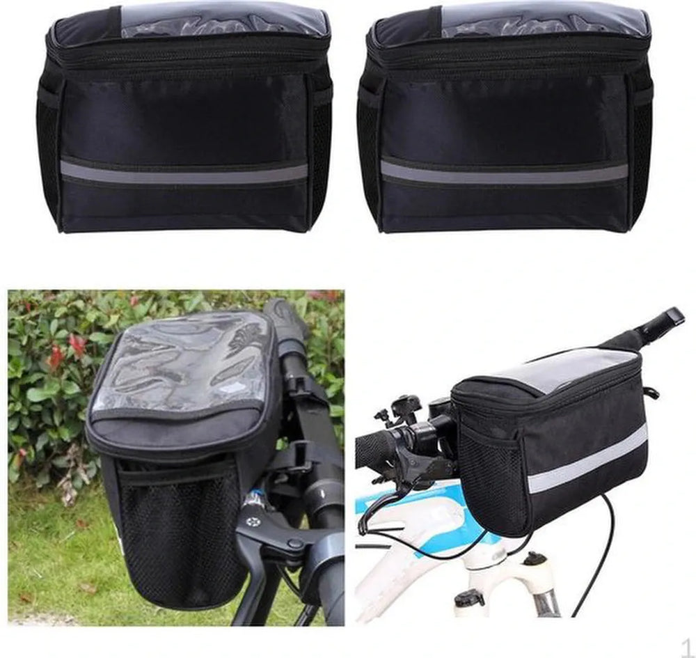 Fietstas bagagedrager – Koeltas bikepacking tas – Waterdicht – Telefoonvak – Geschikt voor iPhone/Samsung/Oppo/Xiaomi – Zwart-Ilumina Benelux
