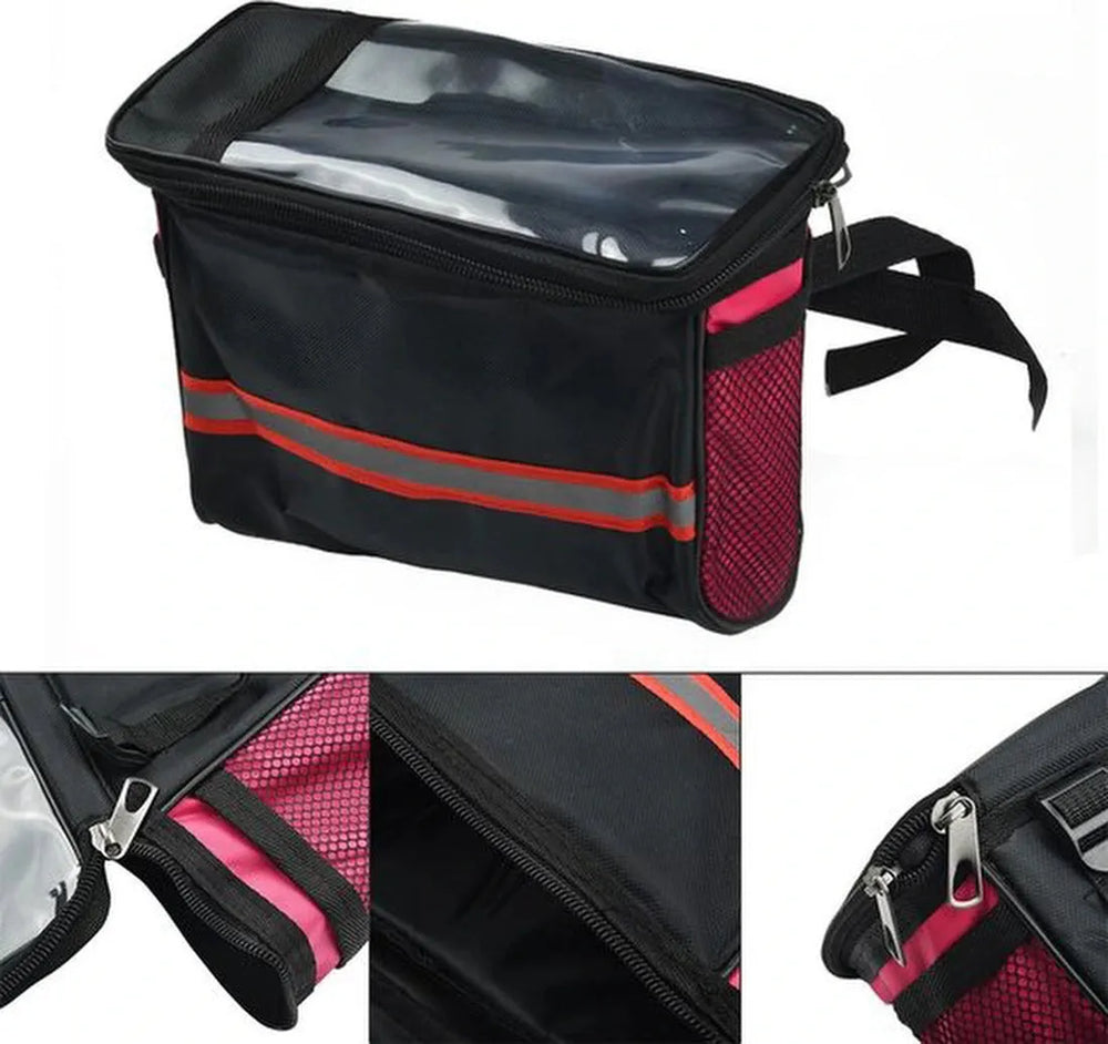 Fietstas bagagedrager – Koeltas bikepacking tas – Waterdicht – Telefoonvak – Geschikt voor iPhone/Samsung/Oppo/Xiaomi – Zwart-Ilumina Benelux