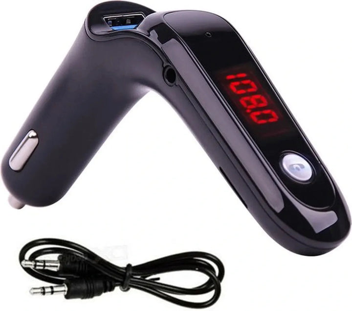 Bluetooth FM Transmitter Auto – Handsfree Carkit – MP3 Speler – USB/SD – Snellader – Zwart-Ilumina Benelux