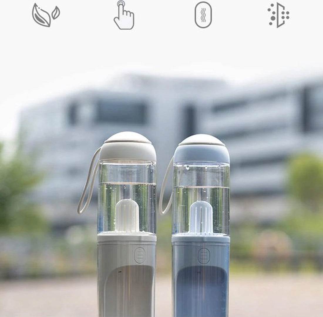 Drinkfles voor Honden met Duurzaam Filte - BPA vrij - Blauw - 100% Lekvrij - Waterfles voor Volwassen Honden en Puppy's - Wandelen - Voor Onderweg - Hondencadeau