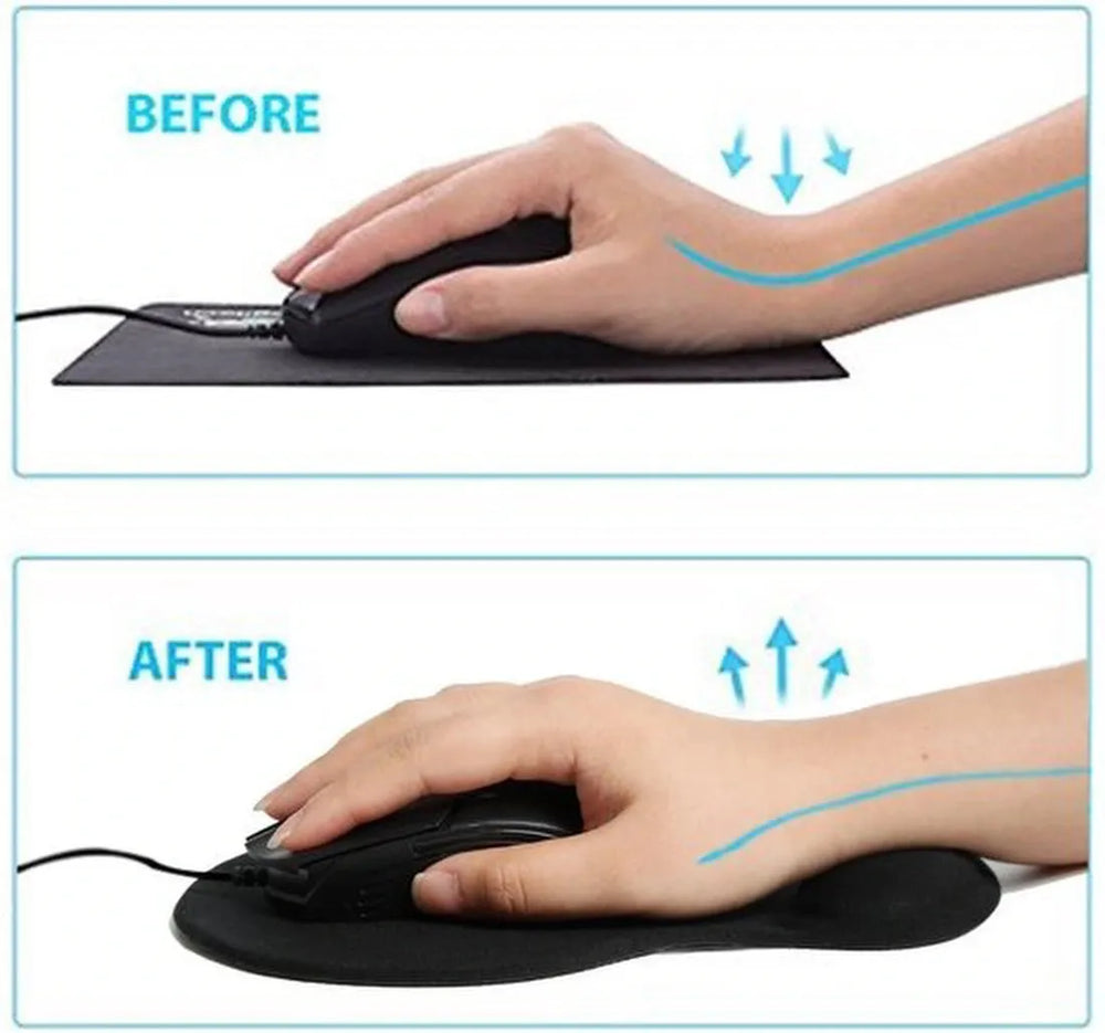 Gaming muismat – Mousepad met polssteun – Antislip bureaumat – Voor pc & laptop – Zwart-Muismat-Ilumina Benelux