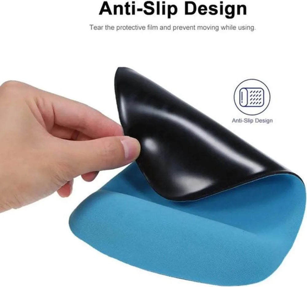 Muismat met polssteun – Zachte gel – Ergonomisch comfort – Geschikt voor PC laptop MacBook – Zwart-Muismat-Ilumina Benelux