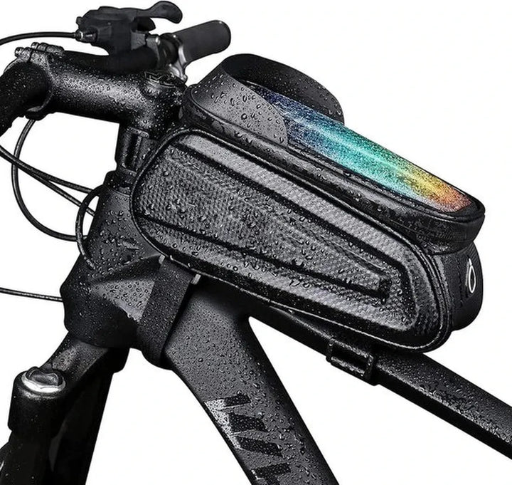 Telefoonhouder fiets – Waterdichte stuurtas frametas – Voor racefiets & mountainbike – Touchscreen venster – Zwart-Ilumina Benelux