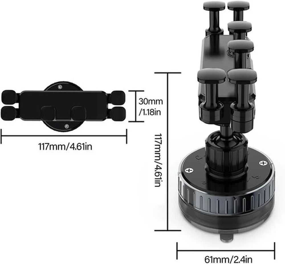Telefoonhouder auto – Vacuüm zuignap – Voor dashboard & scherm – 360° draaibaar – Zwart-Ilumina Benelux