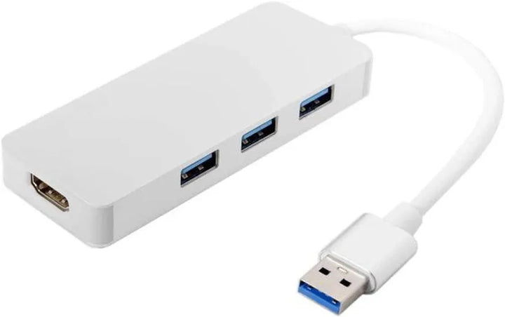 USB 3.0 naar HDMI/DVI Adapter – 4-in-1 USB Hub Splitter – Video uitbreidingsadapter – Tot 2048x1152 – Windows & Mac-Ilumina Benelux