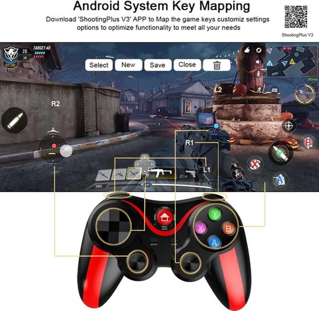 Wireless MFi Bluetooth Mobile Game Controller – Gamepad Joystick for iOS/Android – Compatible with iPhone 16/15/14/13/12/11, Samsung Galaxy, Google Pixel – Direct Play
