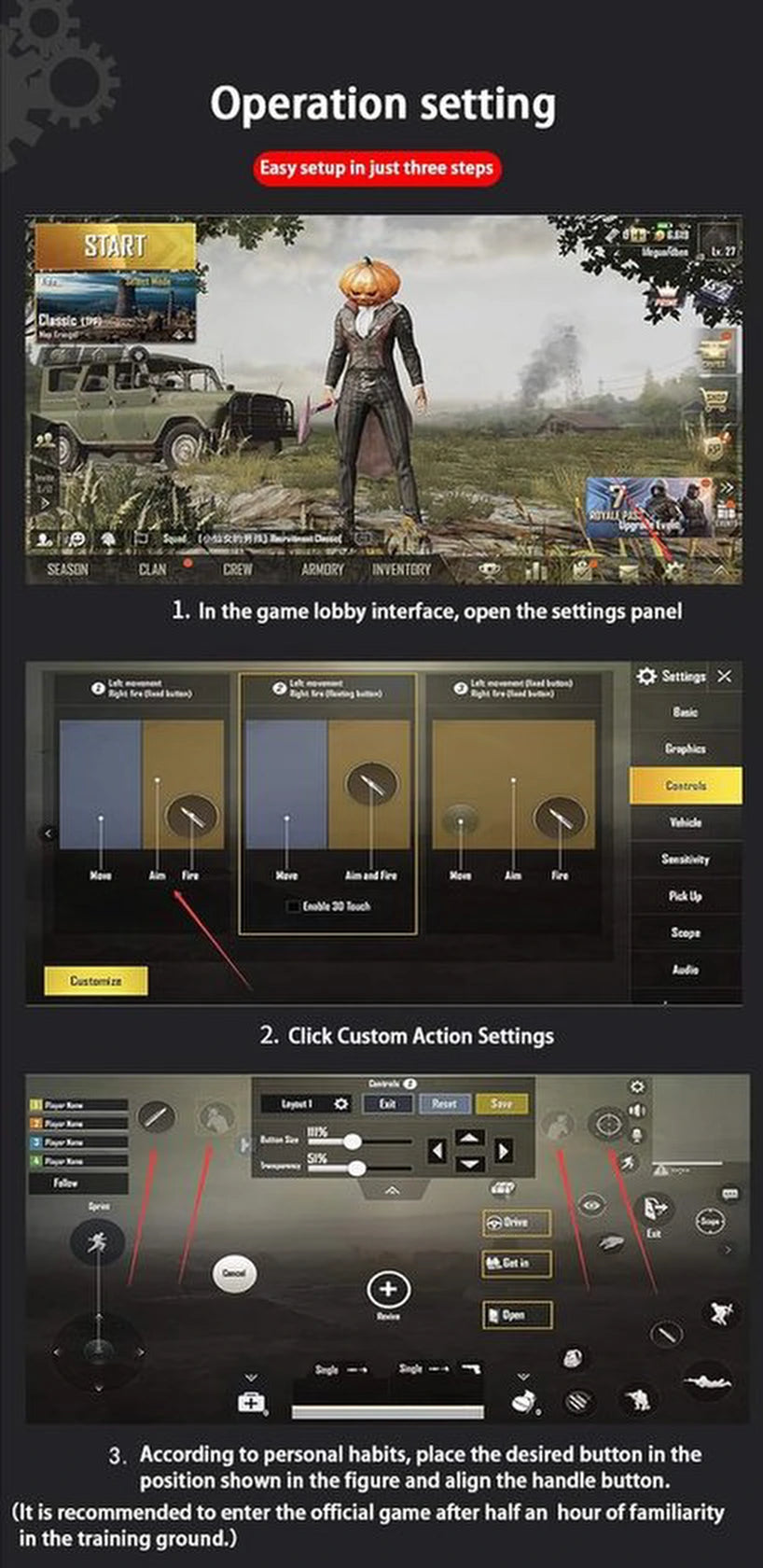 PUBG Mobiele Telefoon Game Controller met Koelventilator – 6 Vinger Bediening – L1R1 Mobiele Trigger Joystick – Geschikt voor iPhone & Android 4–6,8 inch Smartphone – Ergonomisch – Met 800mAh Ventilator