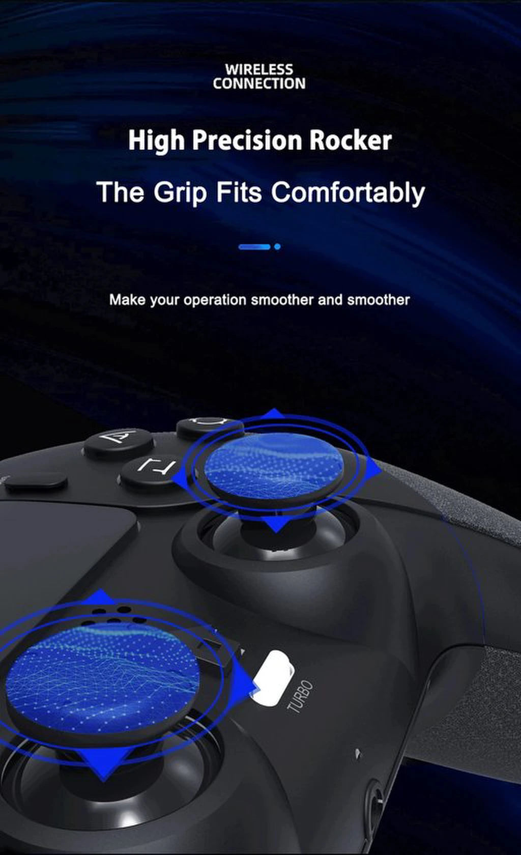 PS5 Controller – Draadloze Gamepad met Back Buttons – Turbo & Touchpad – Compatibel met PS5/PS4/PC – Wit