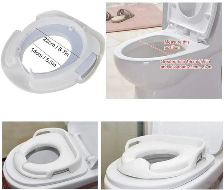 Toiletverkleiner met handvaten – Kinder toiletzitje – Zachte zitting – Antislip & hygiënisch – Wit-Toiletverkleiner-Ilumina Benelux