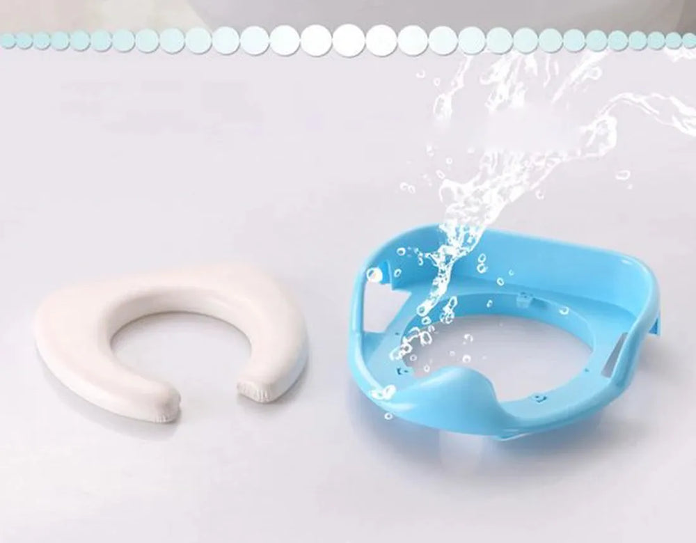 Toiletbril verkleiner kinderen – Toiletzitje met handvaten – Zachte zitting – Antislip & hygiënisch – Blauw-Toiletverkleiner-Ilumina Benelux