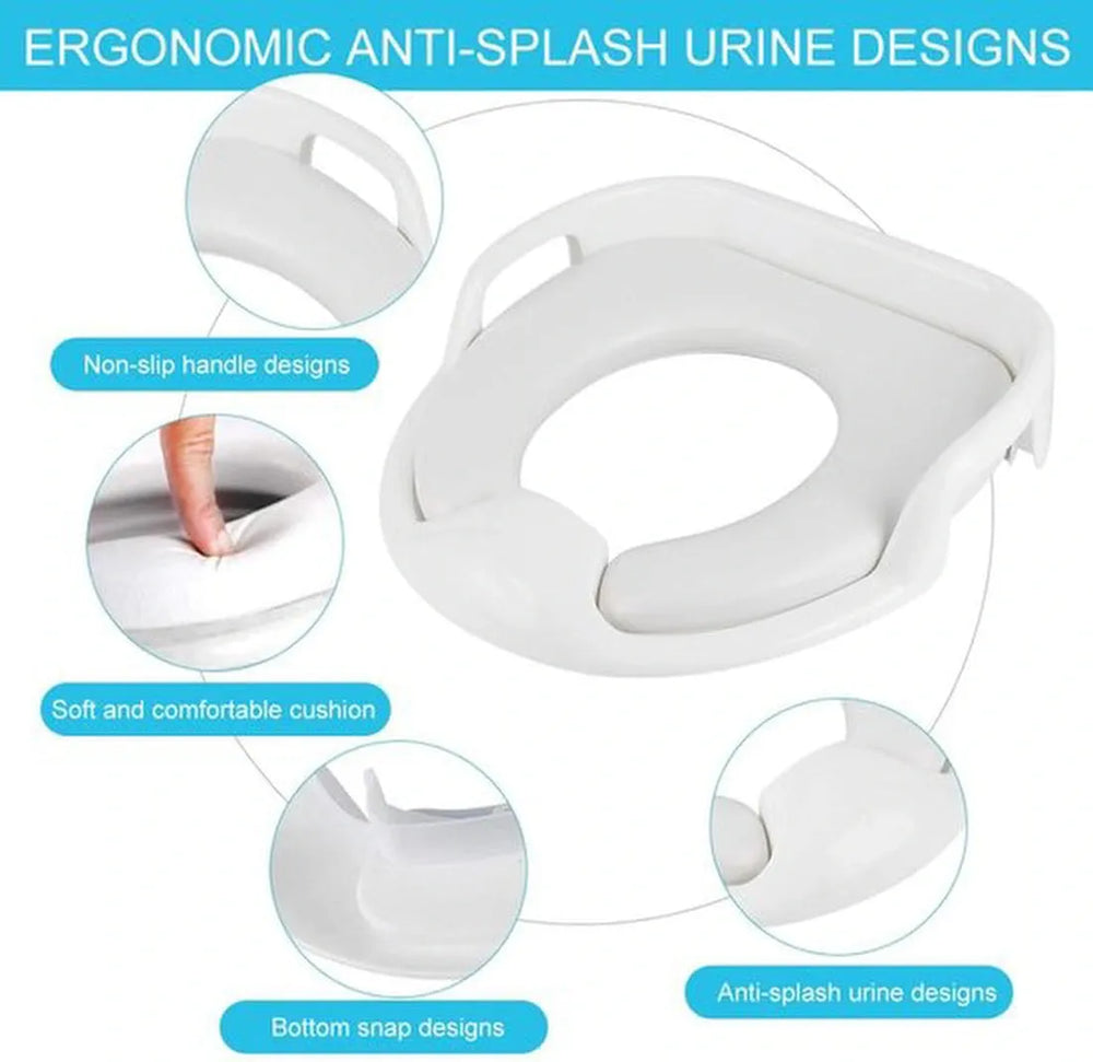 Toiletbril verkleiner kinderen – Toiletzitje met handvaten – Zachte zitting – Antislip & hygiënisch – Blauw-Toiletverkleiner-Ilumina Benelux
