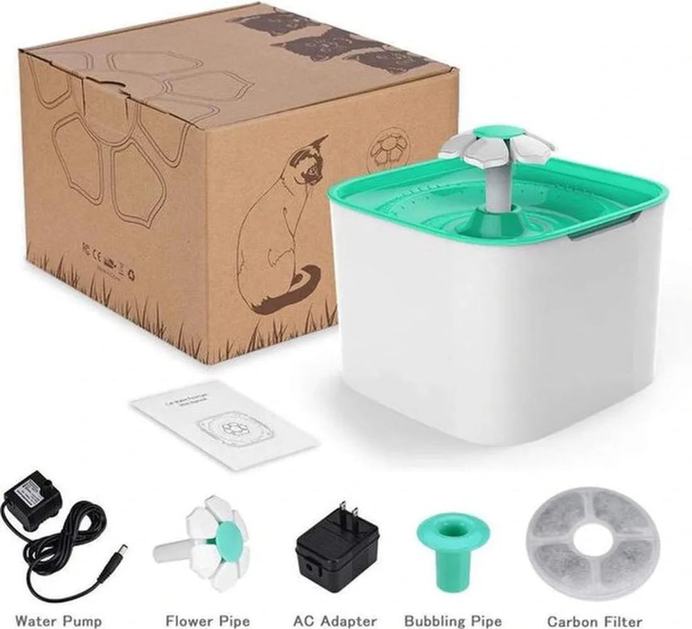 Drinkfontein kat & hond – Automatische waterfontein – Ultra stil – BPA-vrij – Met filter – Grijs-Ilumina Benelux