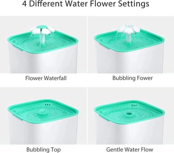 Drinkfontein kat & hond – Automatische waterfontein – Ultra stil – BPA-vrij – Met filter – Groen-Ilumina Benelux