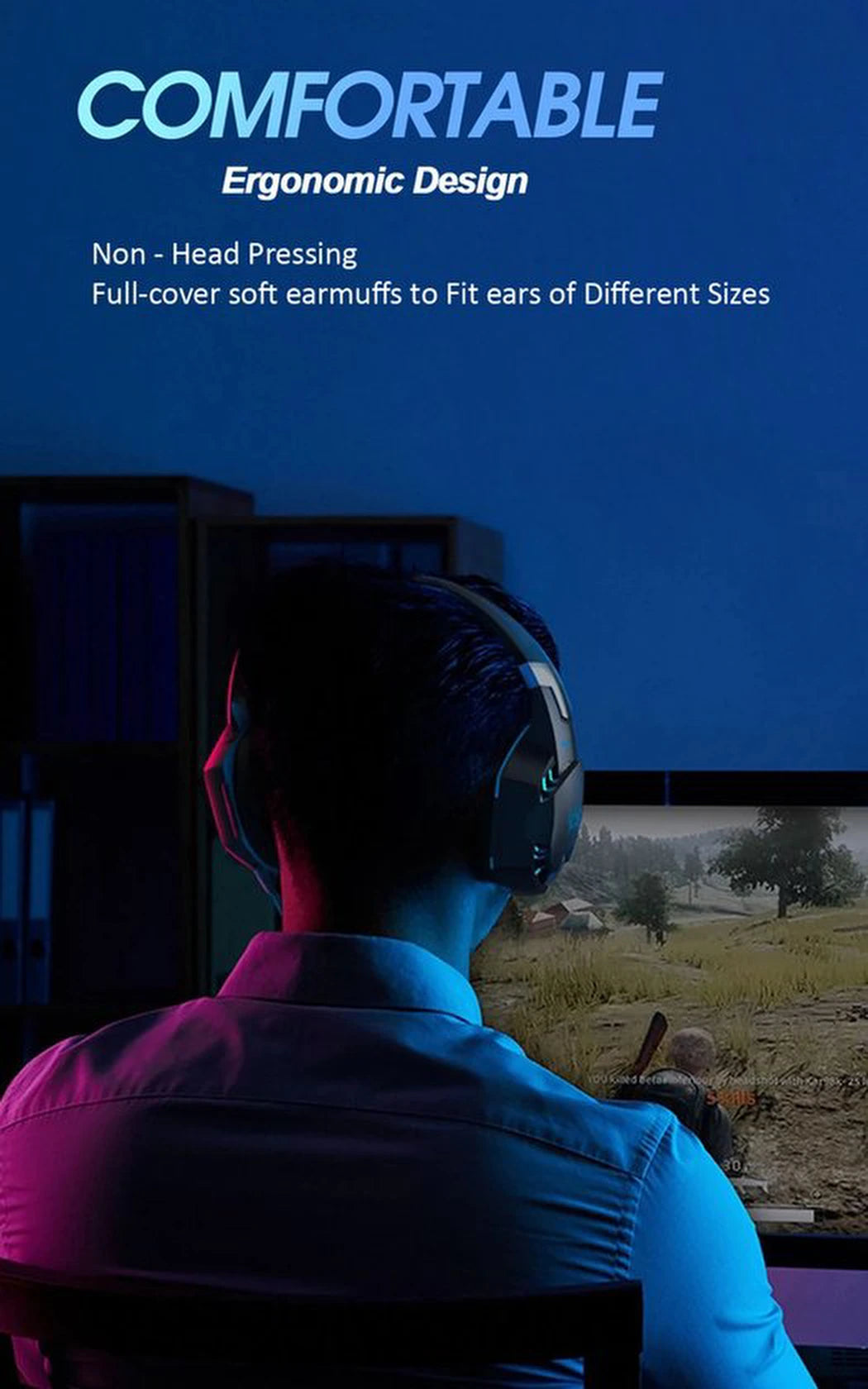 Gaming Headset – Stereo Surround – Geschikt voor: Playstation, PS4, PS5, Xbox Series X, Windows & Switch – 50mm Drivers – Noise Cancelling Mic – LED Verlichting – Multi-Platform